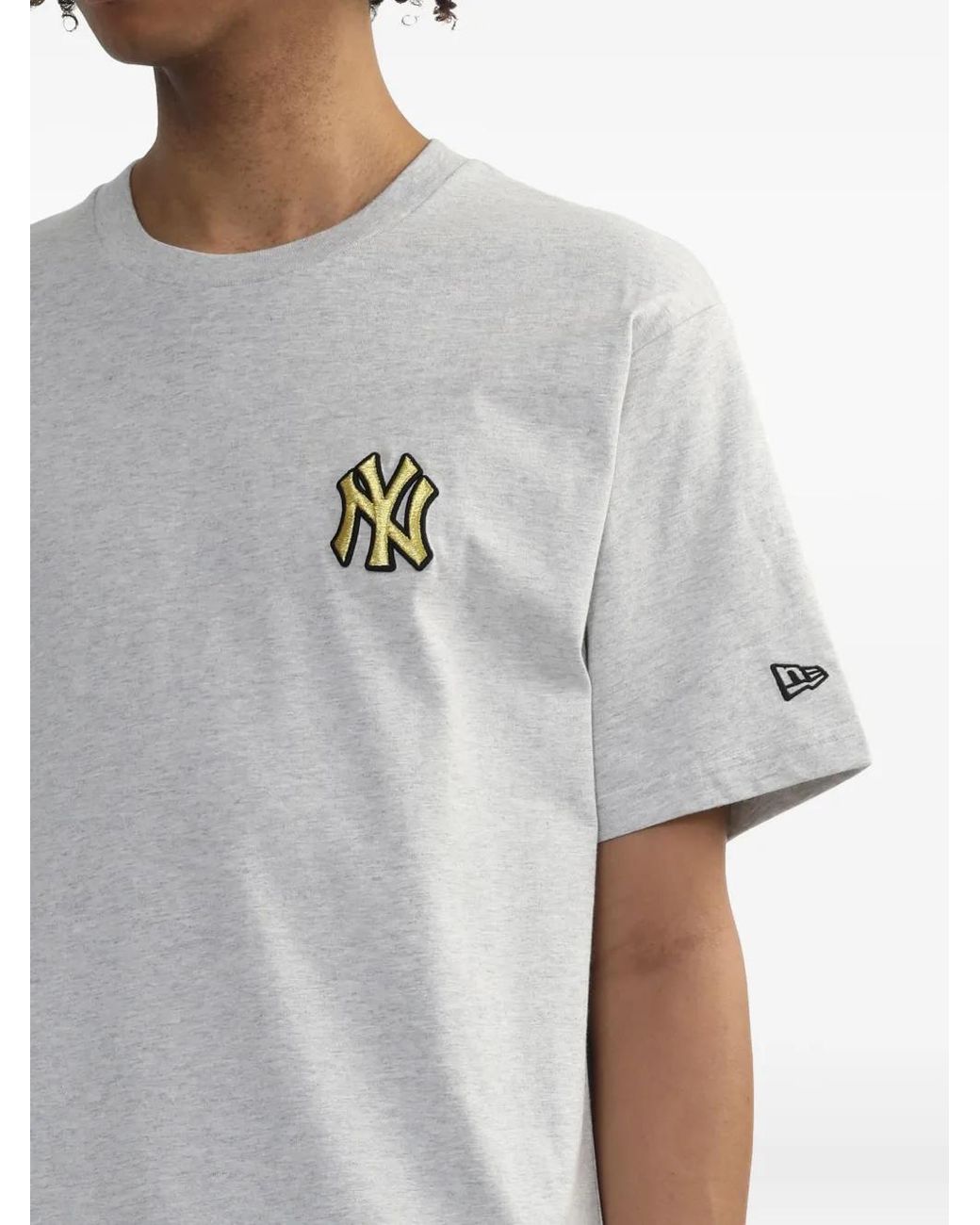 KTZ Gray Embroidered-Logo T-Shirt for men