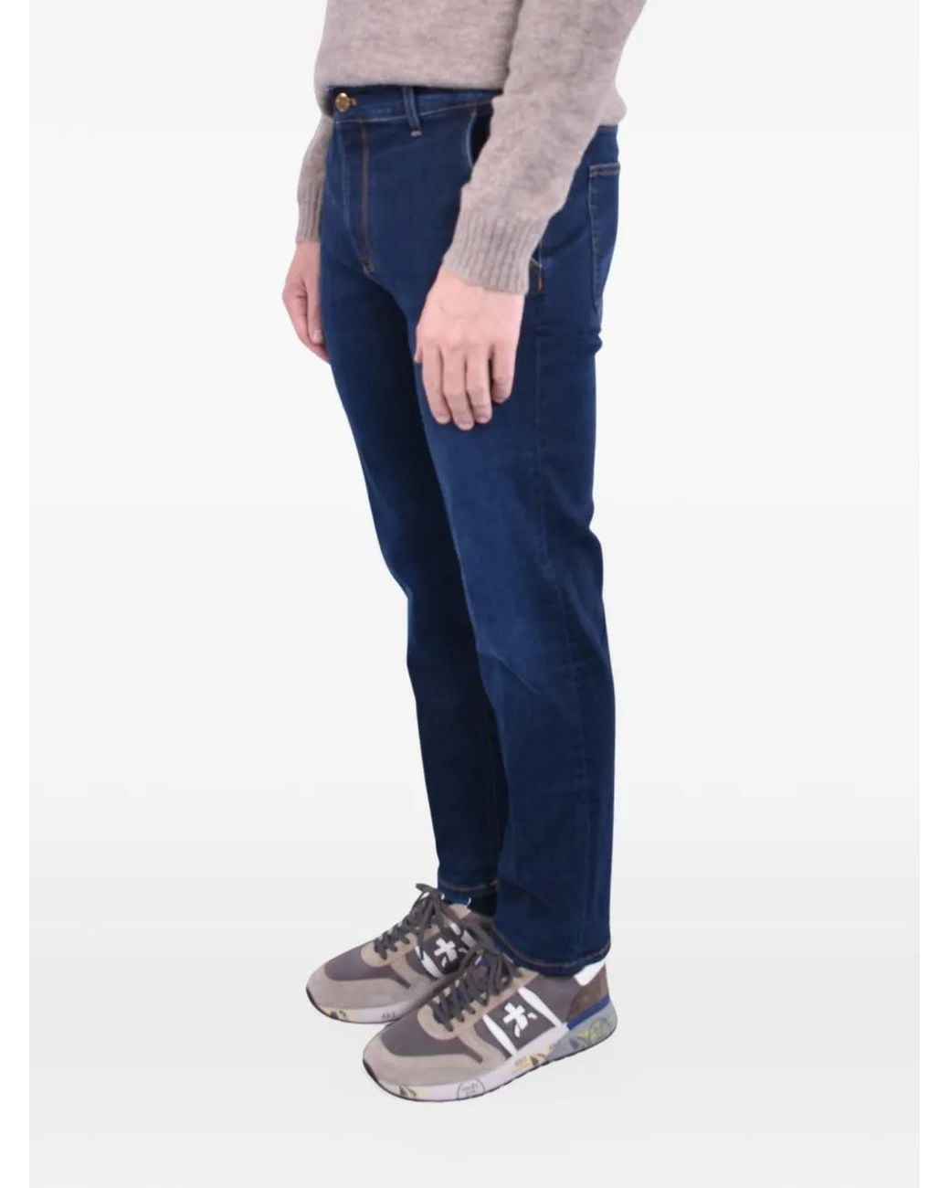 Re-hash Blue Five-Pocket Jeans for men