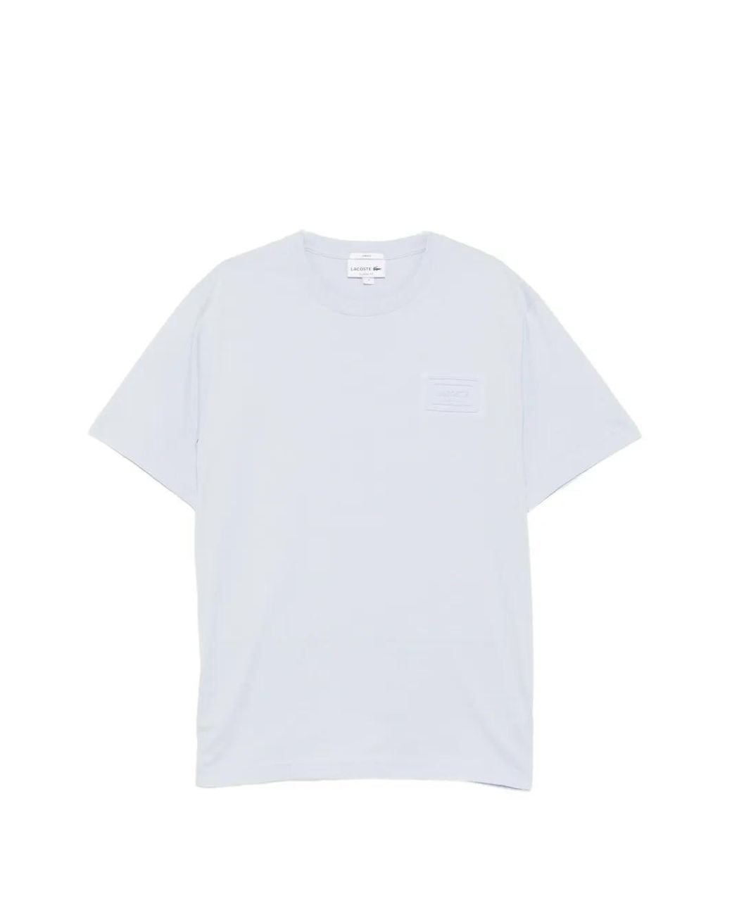 Lacoste White Logo-Embroidered T-Shirt
