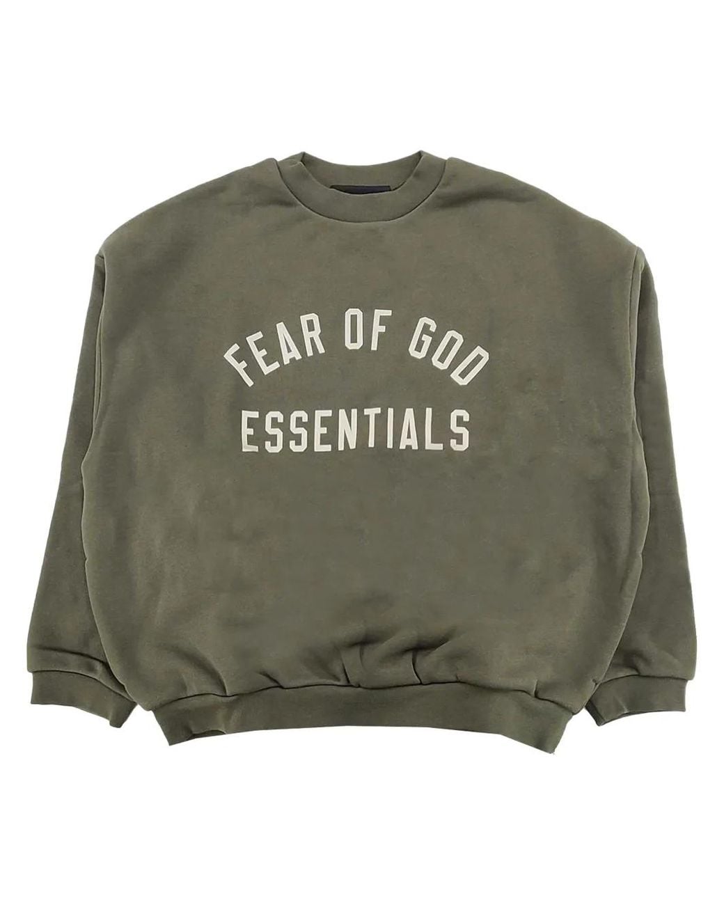 Fear Of God Green Cotton-Blend Fleece Crew-Neck Sweatshirt for men