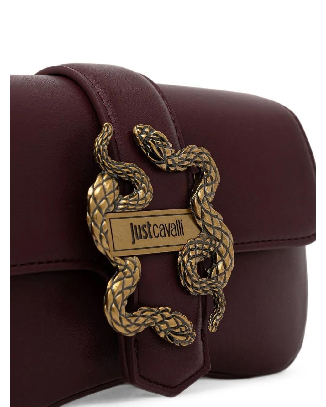 Just Cavalli Purple Iconic Snakes Cross Body Bag