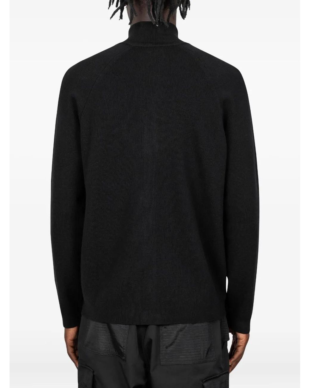 C P Company Black Zip-Neck Jacket for men