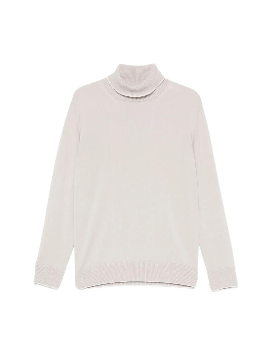 Eleventy White Roll-Neck Cashmere Sweater for men