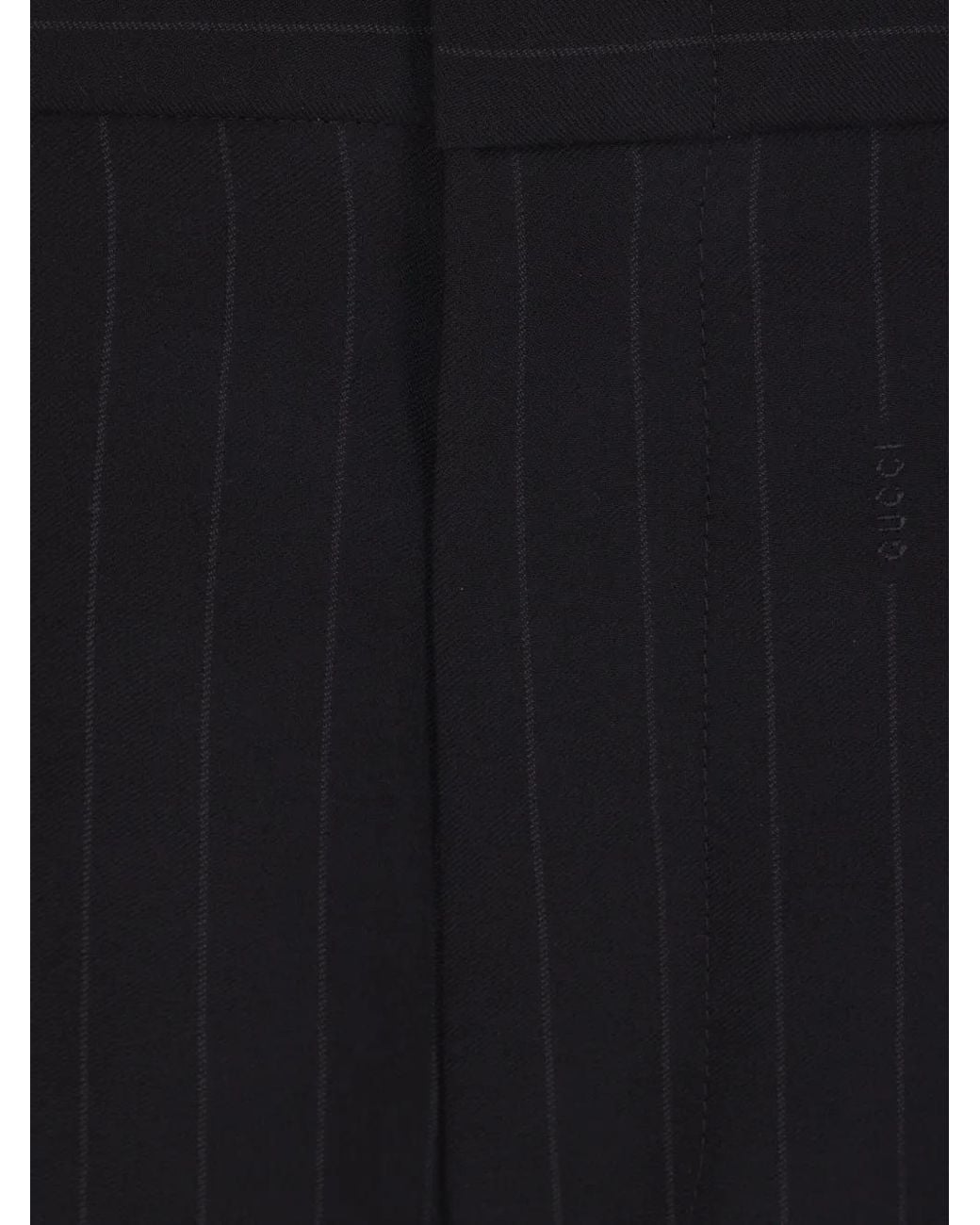 Gucci Blue Pinstripe Wool Jacquard Trousers