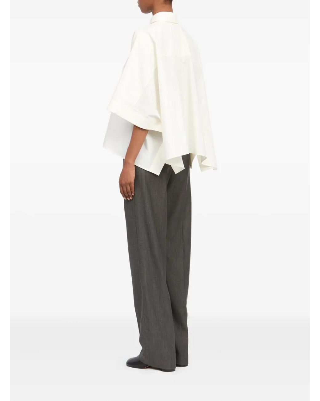 MM6 by Maison Margiela White Cropped Shirt