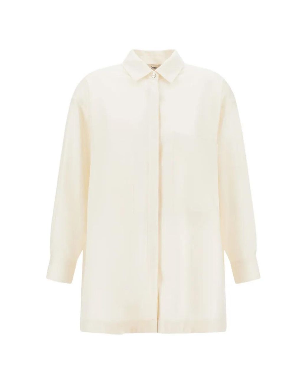 Herno White Virgin-Wool Flannel Shirt