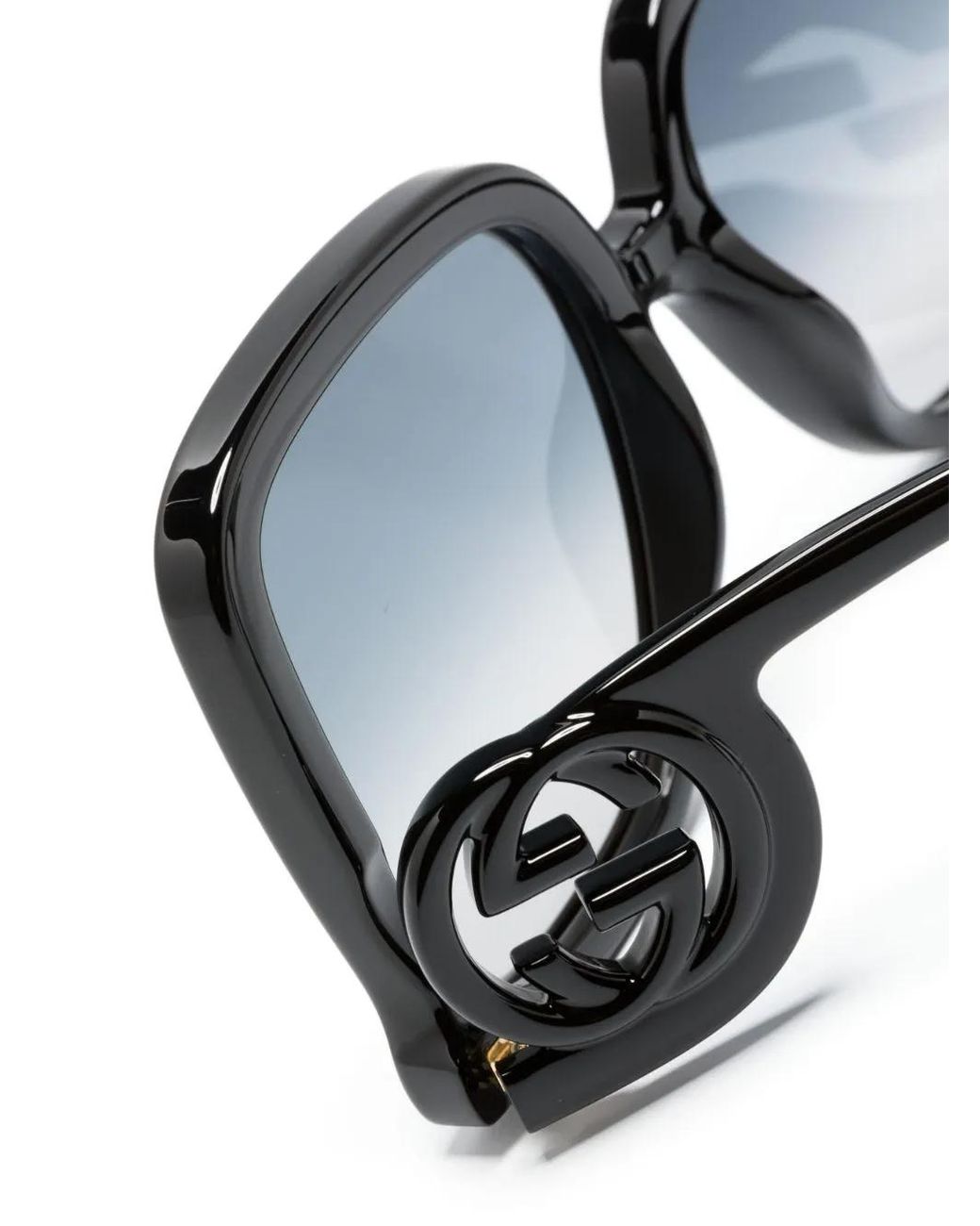 Gucci Blue Interlocking-G Oversize-Frame Sunglasses