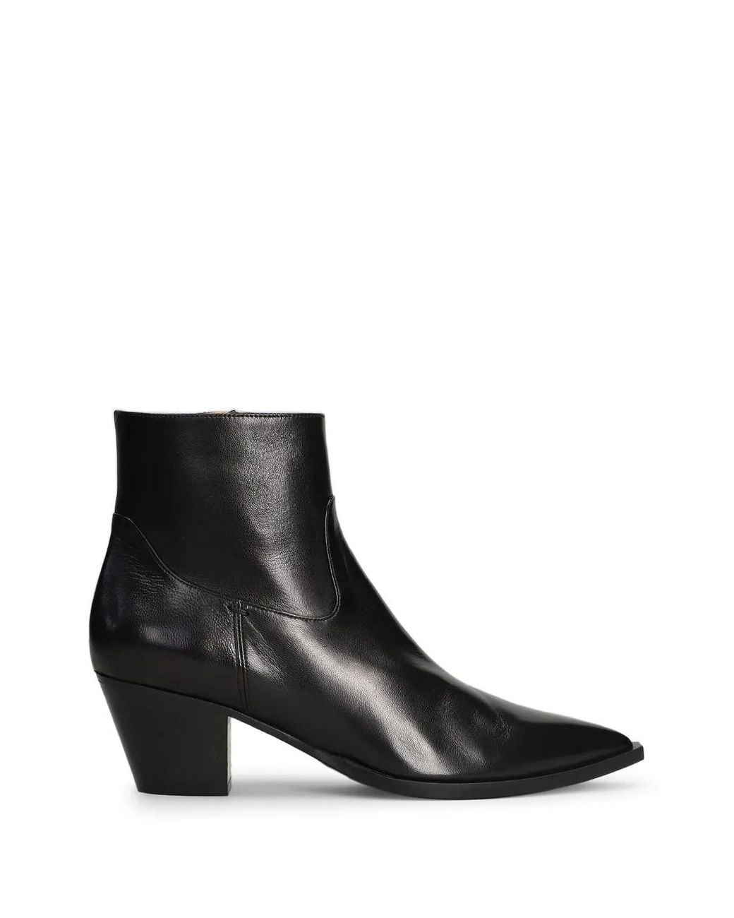 Mara Bini Black Pointed-Toe Ankle Boots