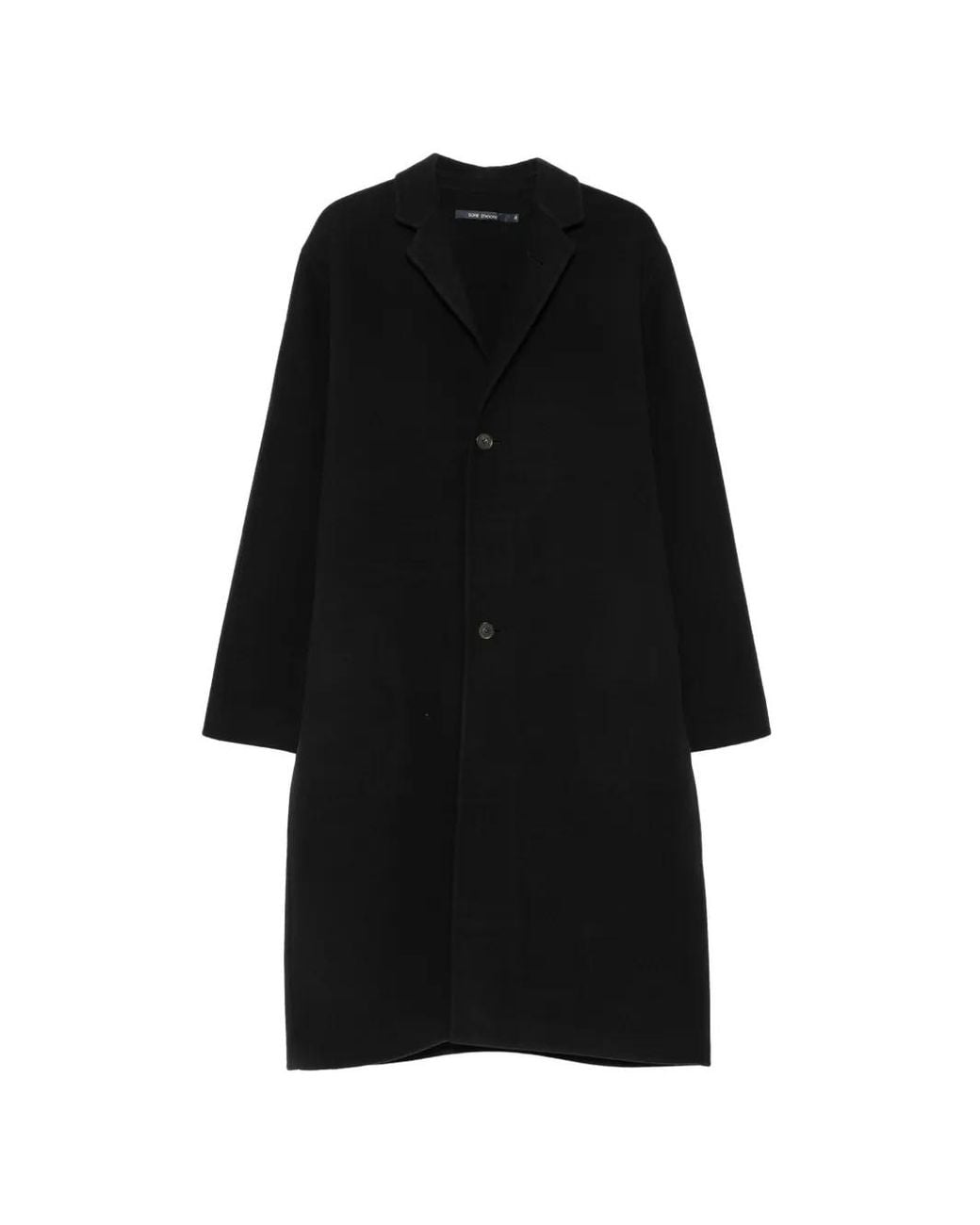Sofie D'Hoore Black Single-Breasted Notched-Lapels Coat