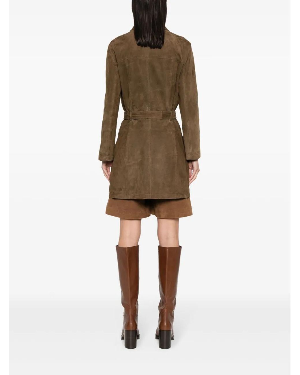 Tom Ford Green Suede Leather Coat