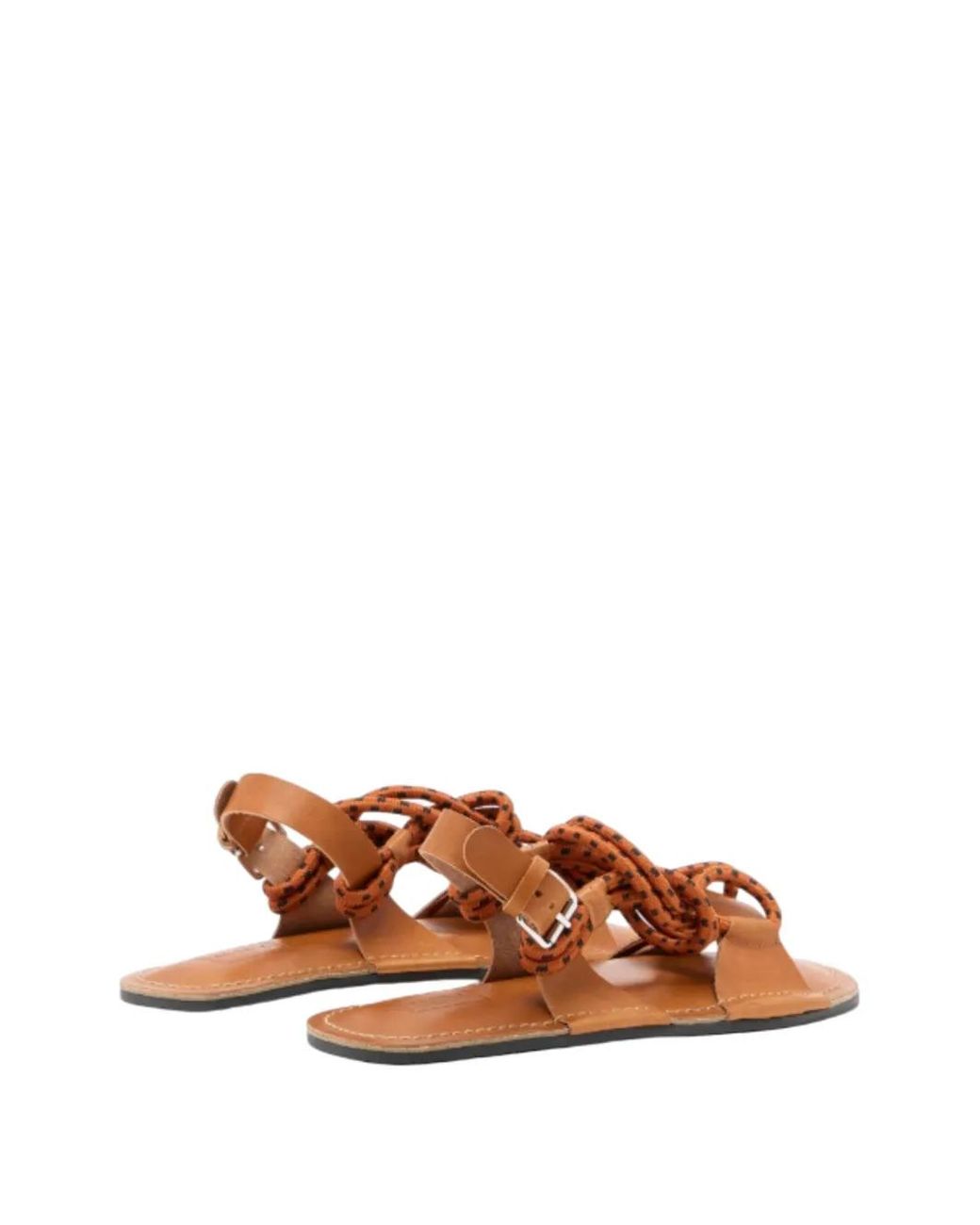 Plan C Brown Braided Strap Sandals