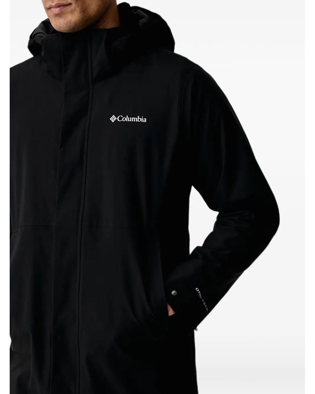 Columbia Black Street Heights Hooded Car Coat for men