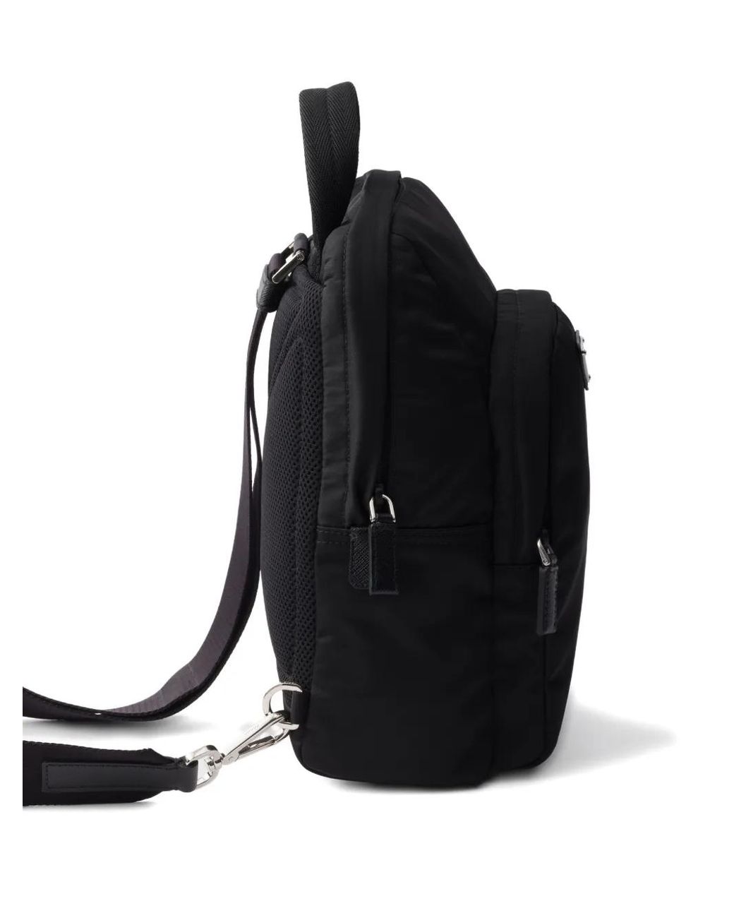 Prada Rucksack Mit Triangel-Logo in Black für Herren