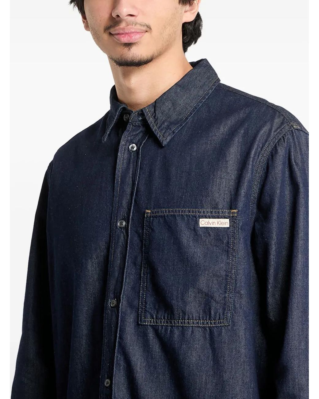 Calvin Klein Blue Denim Shirt for men