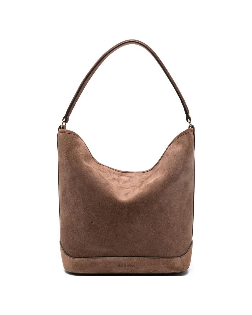 Sandro Brown Leather Shoulder Bag