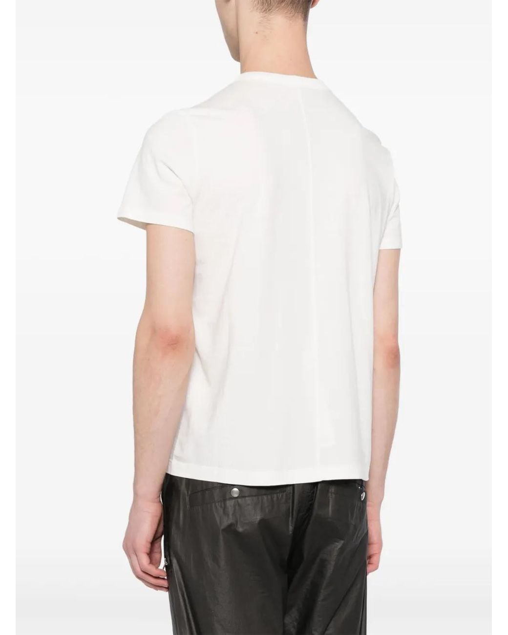 Rick Owens White Level Short-Sleeve Cotton T-Shirt for men