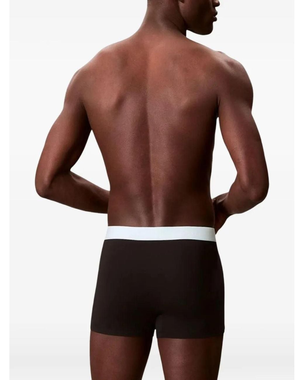 Calvin Klein Black Icon Logo-Waistband Cotton Boxers (Set Of Three) for men