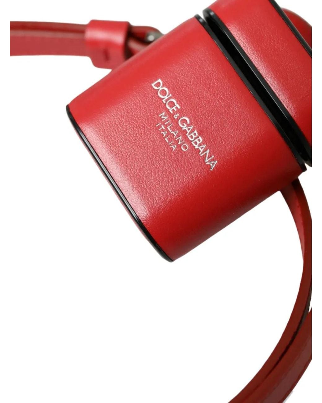 Étui Pour Airpods En Cuir À Logo Imprimé Dolce & Gabbana pour homme en coloris Red