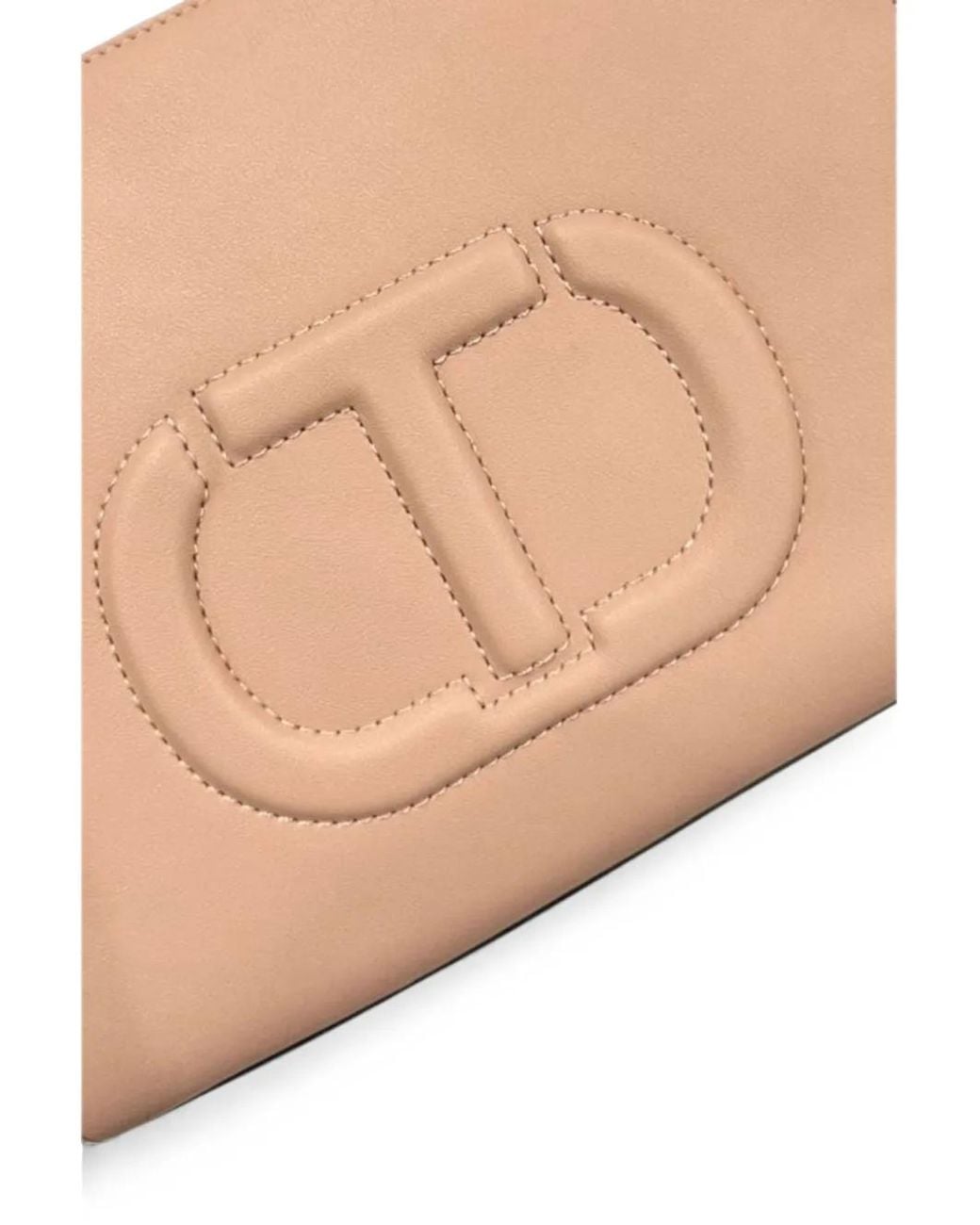 Twinset Pink Tassel-Detail Logo-Embossed Shoulder Bag