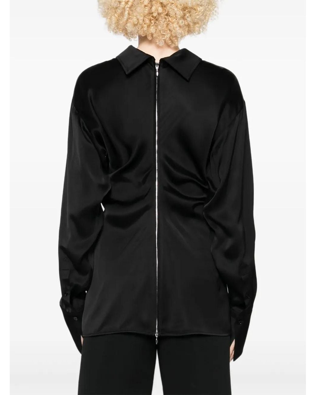Blusa Slouch Con Cremallera Totême de color Black