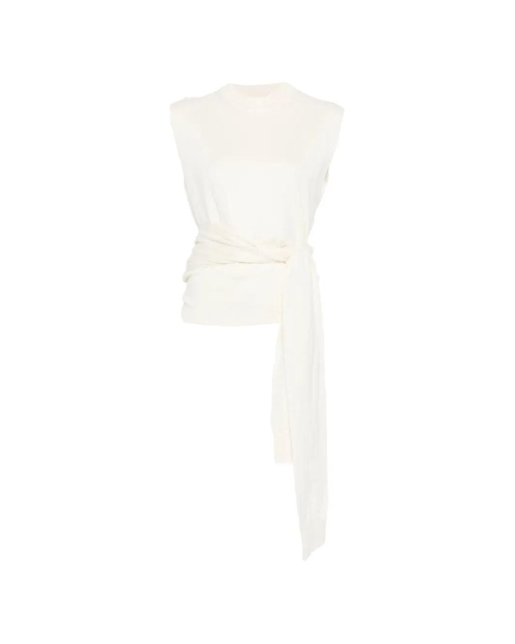 Rohe White Wrap-Around Cut-Out Top