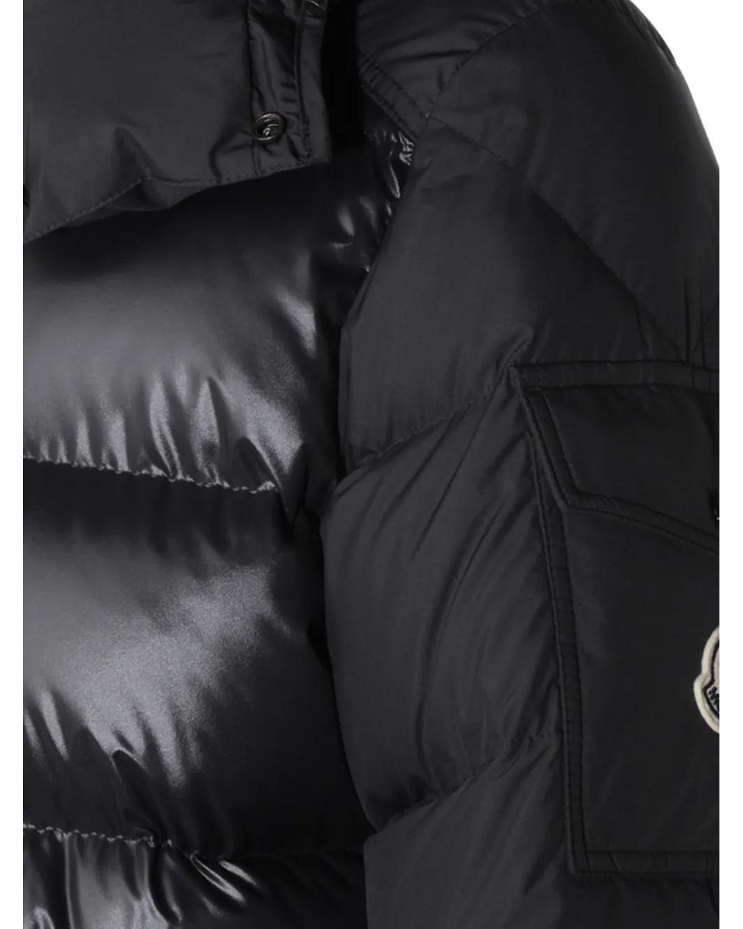 Moncler Black Maya Quilted Padded Jacket for men