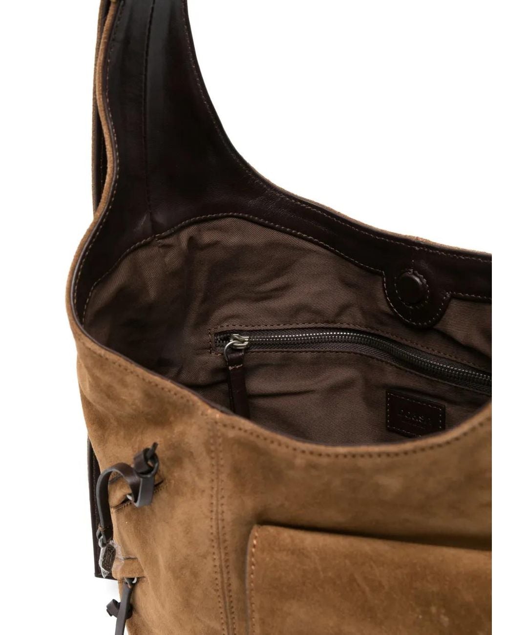 Ba&sh Brown Youyou Suede Shoulder Bag