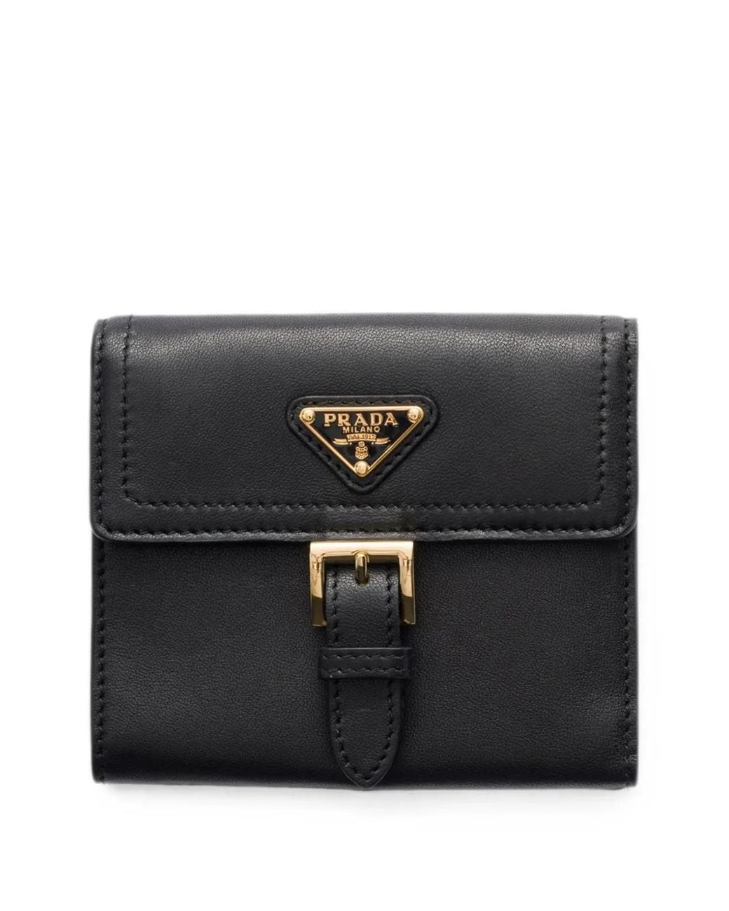 Prada Black Small Nappa Leather Wallet