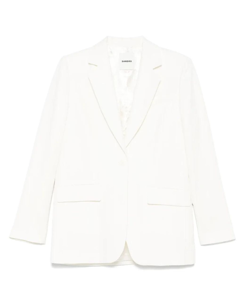 Sandro White Sequin-Embellished Blazer