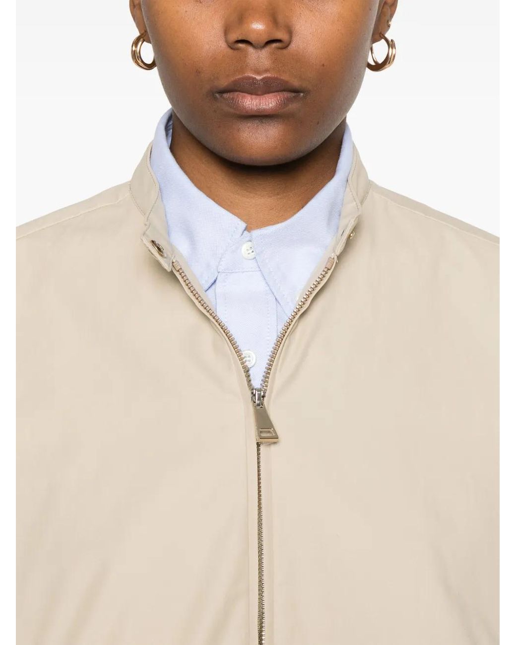 Moncler Natural Light Cotton Blended Jacket