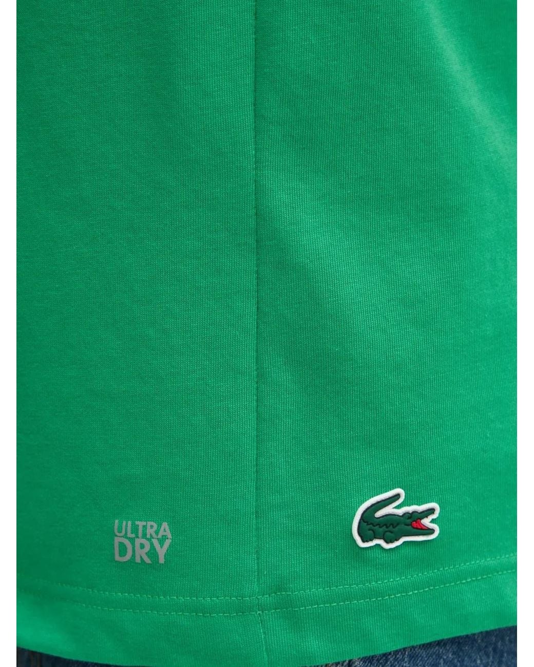 Lacoste Green Logo-Print T-Shirt for men