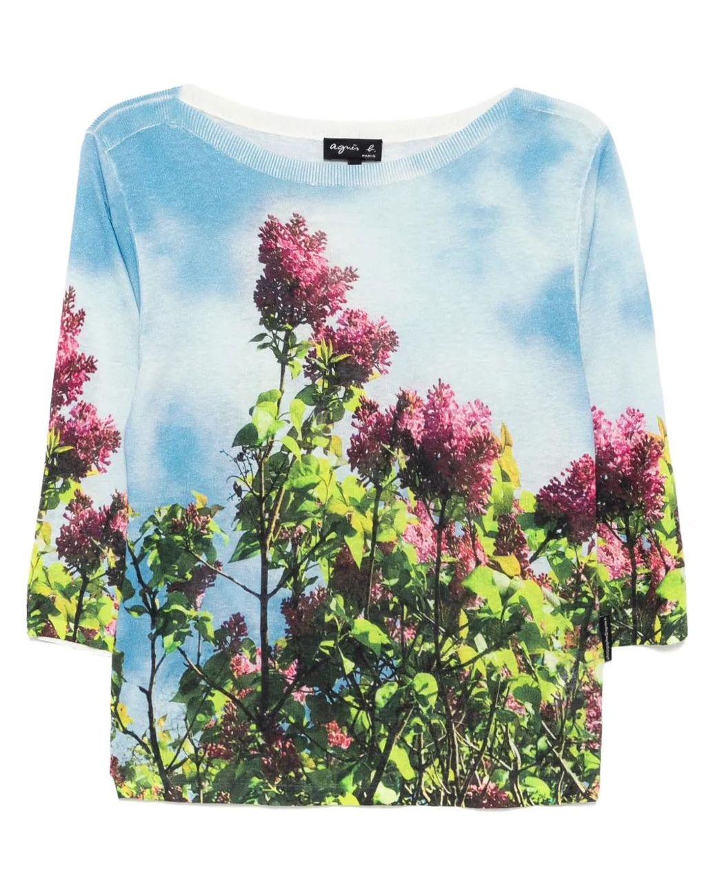 Agnes B. Blue Printed Top