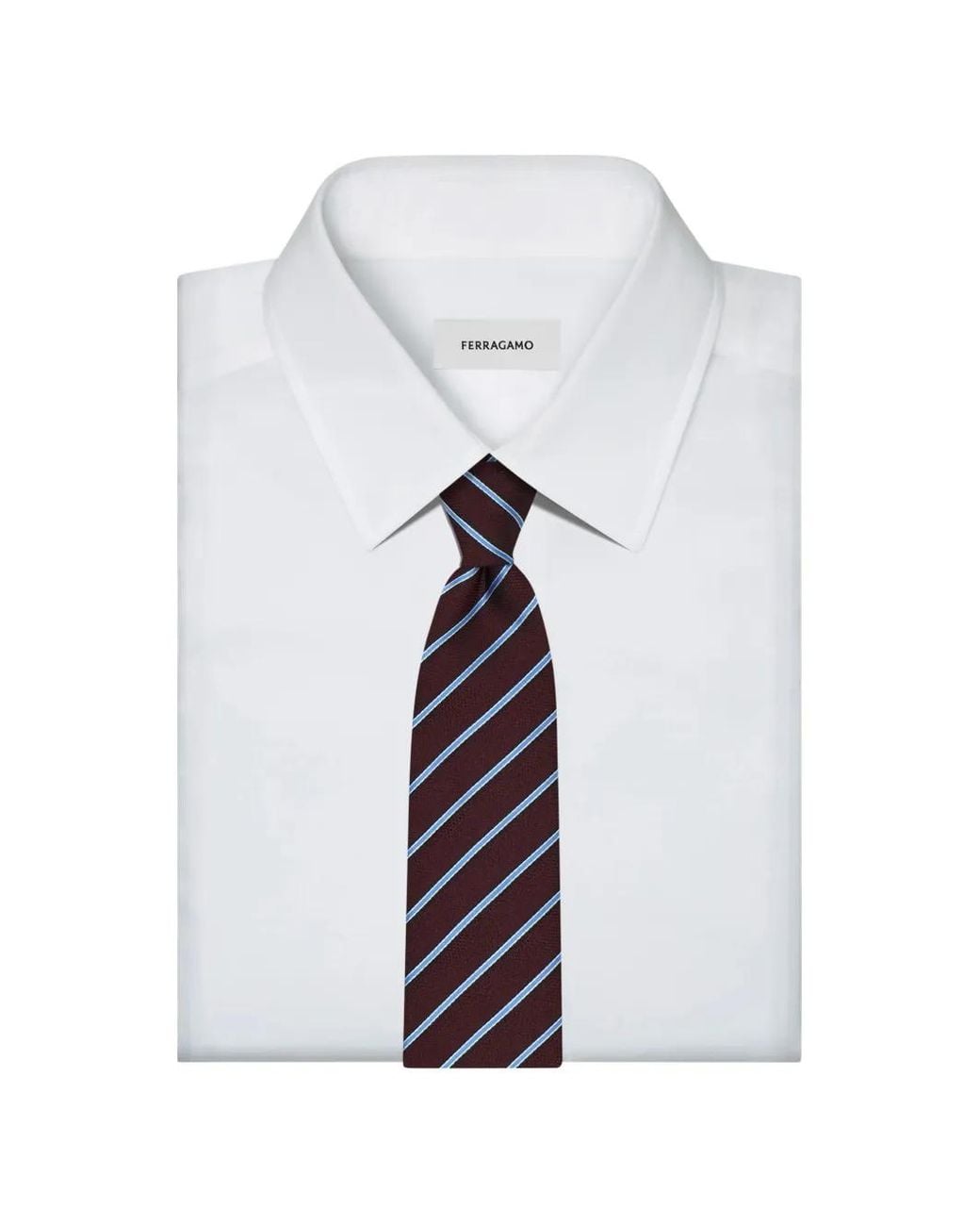 Ferragamo Purple Regimental Jacquard Tie for men