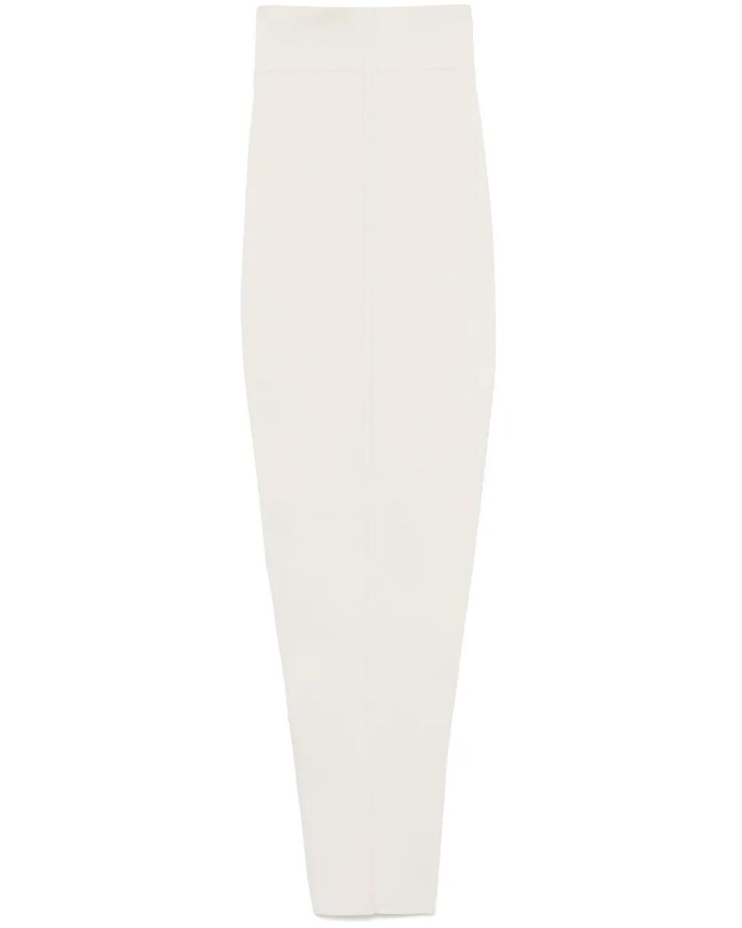 Rick Owens White Pillar Long Skirt