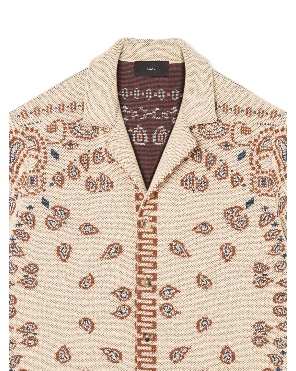 Alanui Natural Bandana Shirt for men