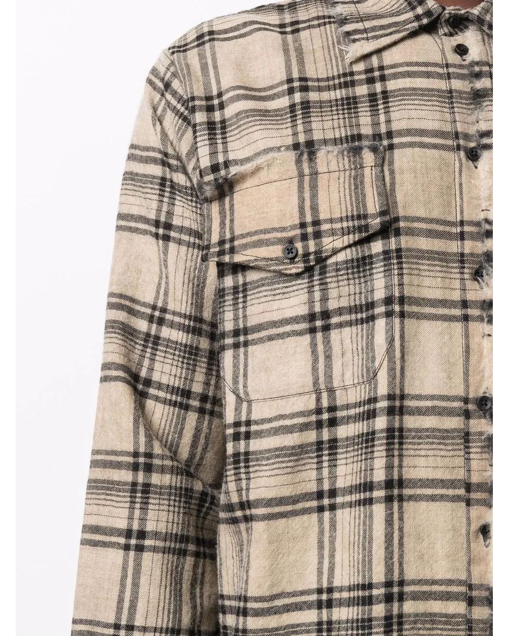 Uma Wang Multicolor Oversized Check Shirt for men