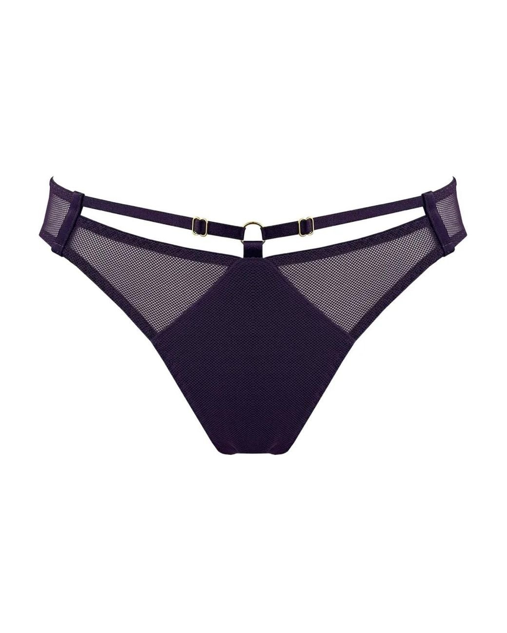 Bordelle Blue Nara Mesh-Paneled Brief