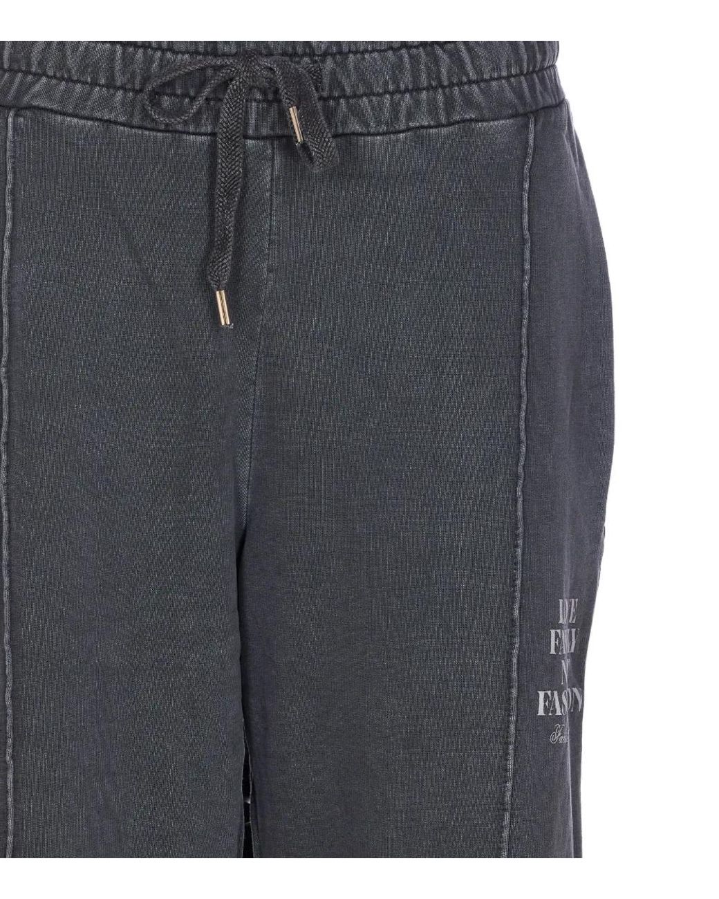 FAMILY FIRST Gray Print Side-Seam Track Pants for men