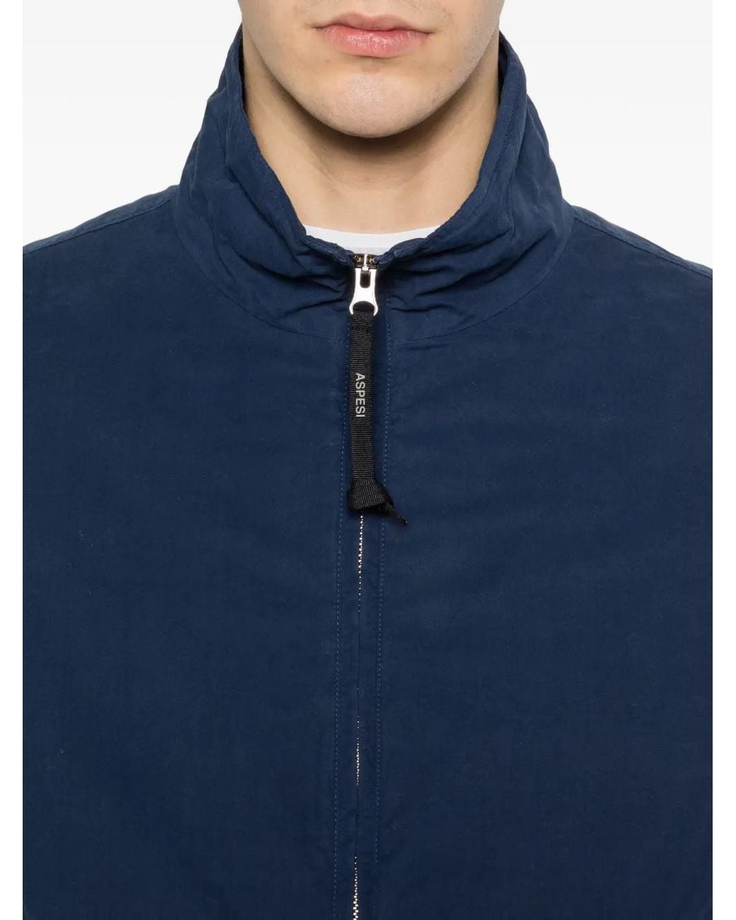 Aspesi Blue Stanton Zip Jacket for men
