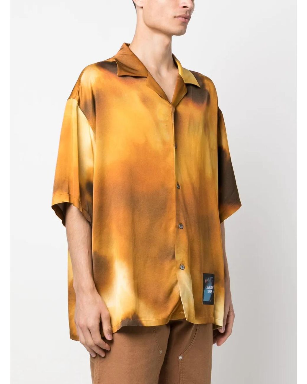 Ambush Orange Short-sleeved Bowling Shirt - Unisex - Viscose