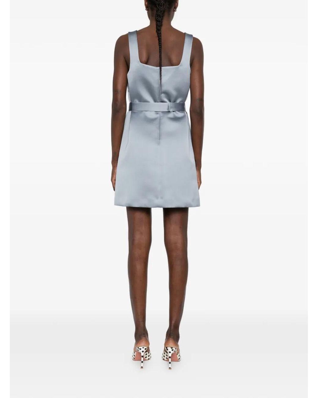 P.A.R.O.S.H. Gray Bow Detail Dress