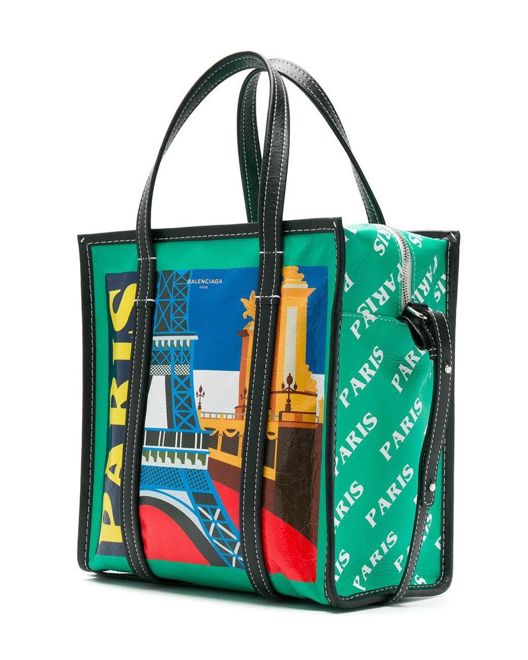 Balenciaga Bazar Paris Shopper Green | Lyst