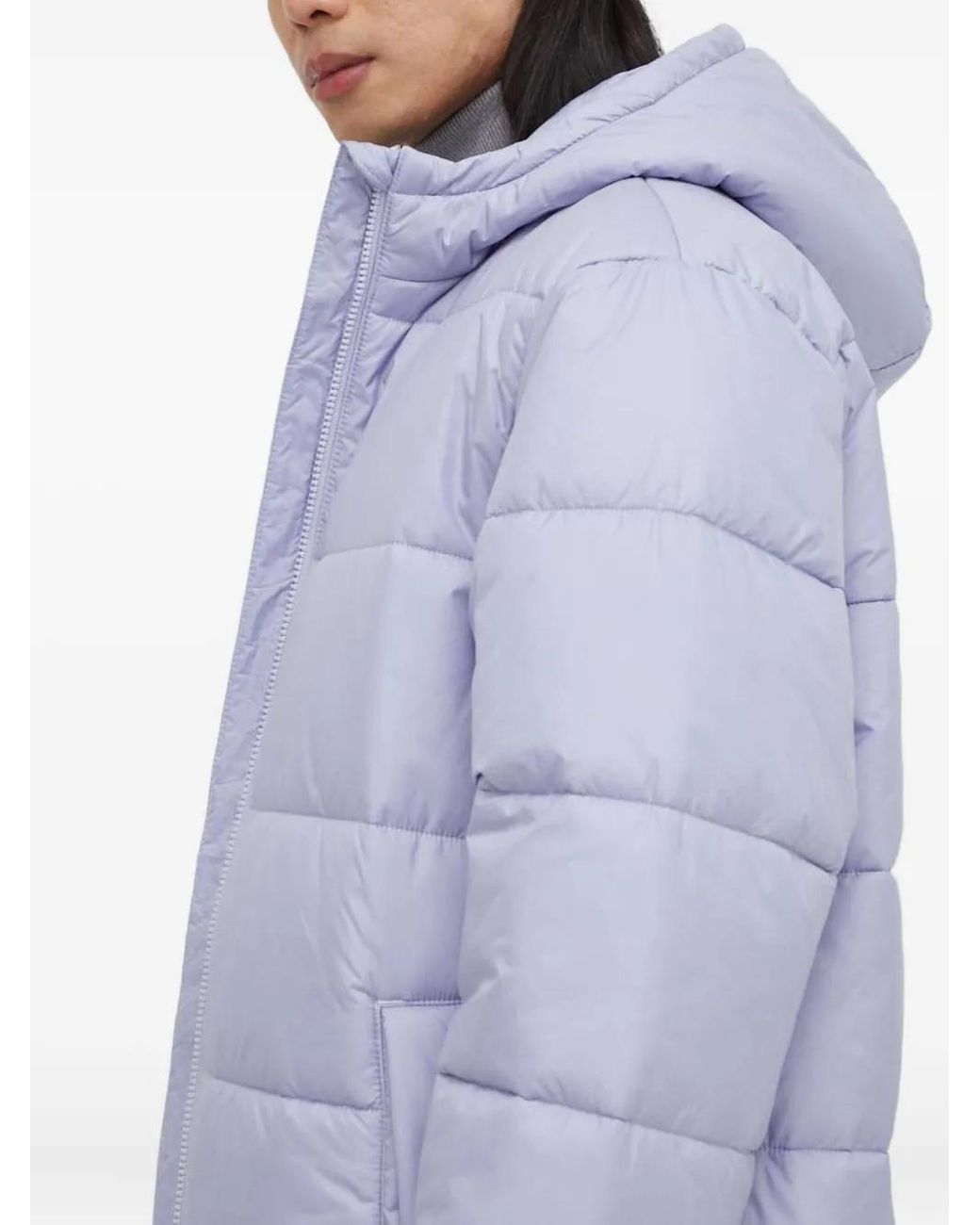 Vans Blue Old Skool Hooded Quilted Jacket for men