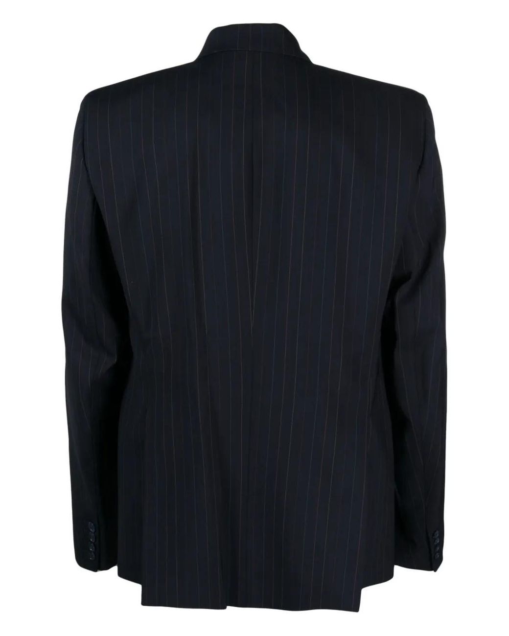 VTMNTS Blue Pinstriped Double-Breasted Blazer for men