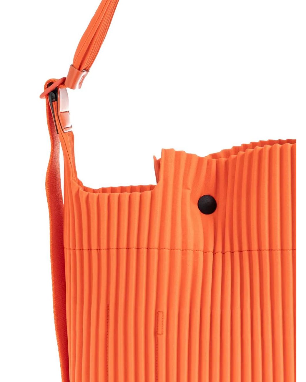 Homme Plissé Issey Miyake Orange Pleated Shoulder Bag for men