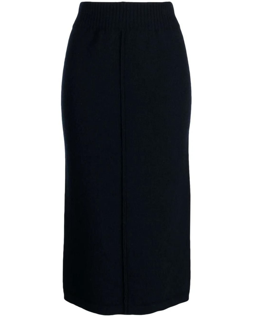 Pringle of Scotland Black Elasticated-Waist Wool-Cashmere Blend Skirt