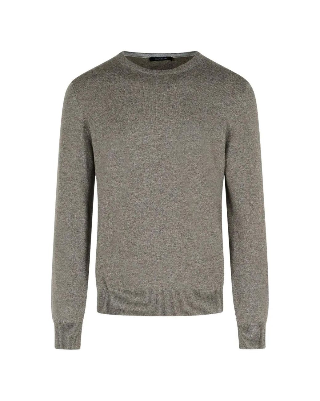 Gran Sasso Gray Crew-Neck Cashmere Sweater for men