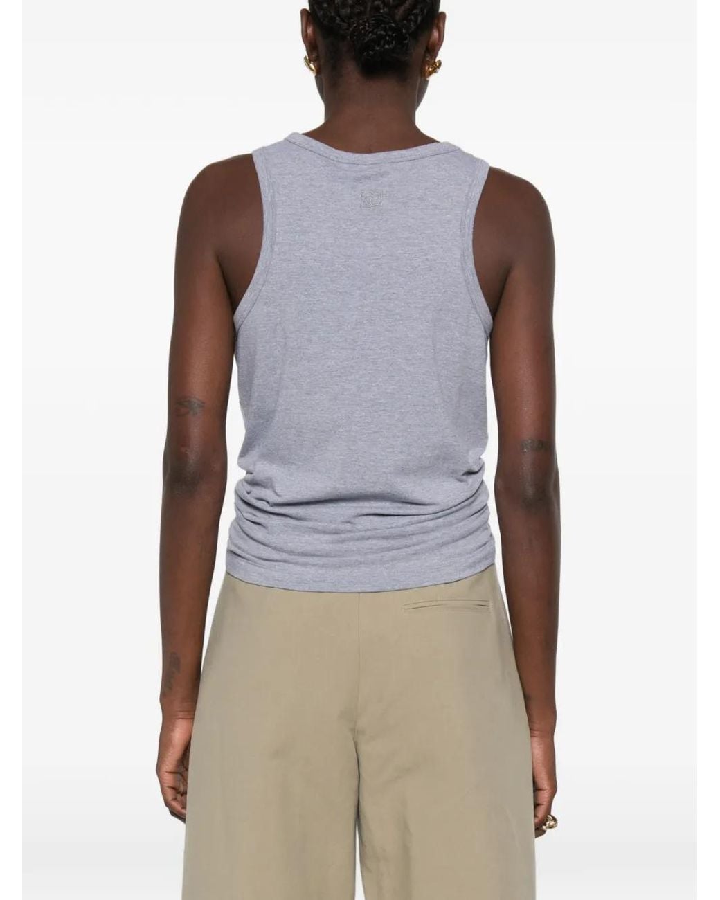 Magda Butrym Gray Rosette-Detail Tank Top