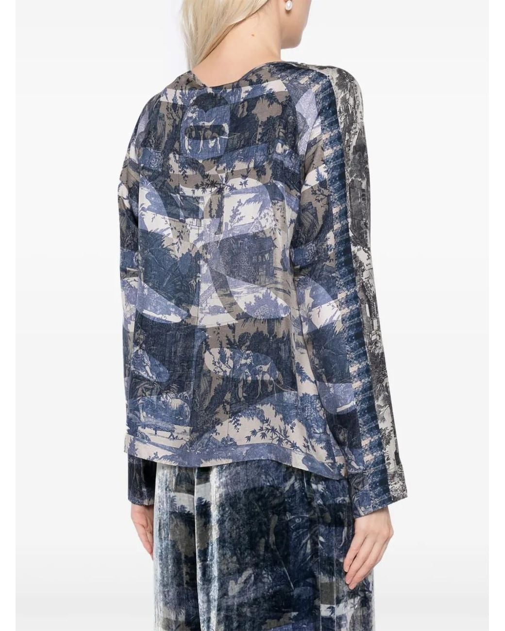 Pierre Louis Mascia Blue Aloe Blouse