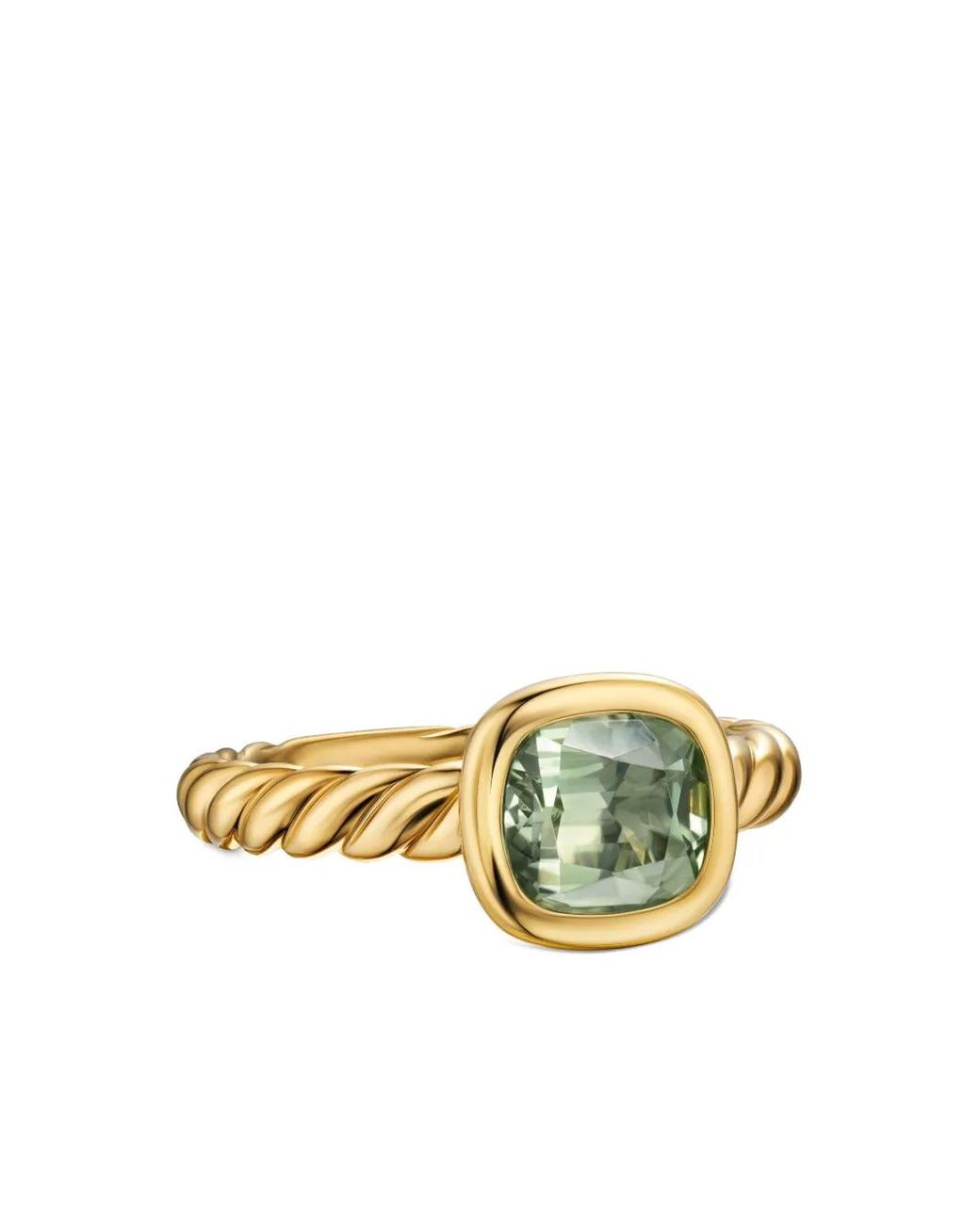 David Yurman Metallic 18K Dy Mercer Prasiolite Ring